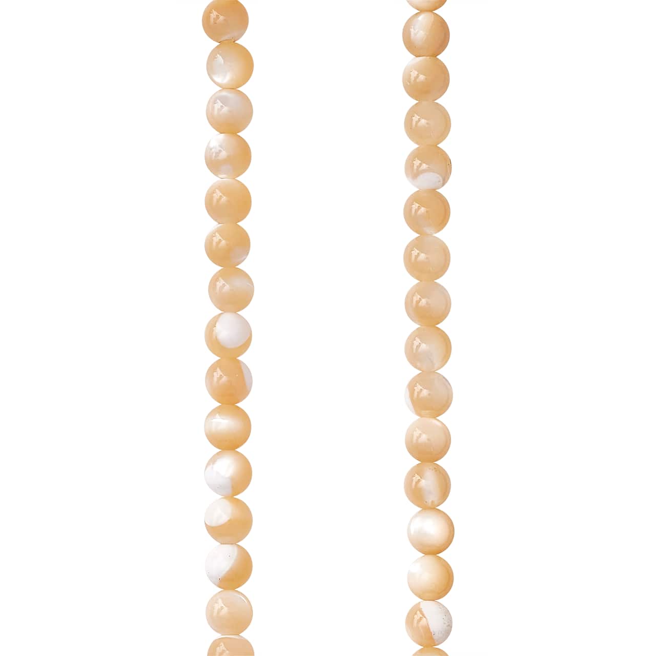 Natural Amber Mother of Pearl Beads, 4mm by Bead Landing&#x2122;